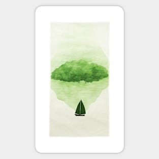 GREEN LEAF BOAT Sticker